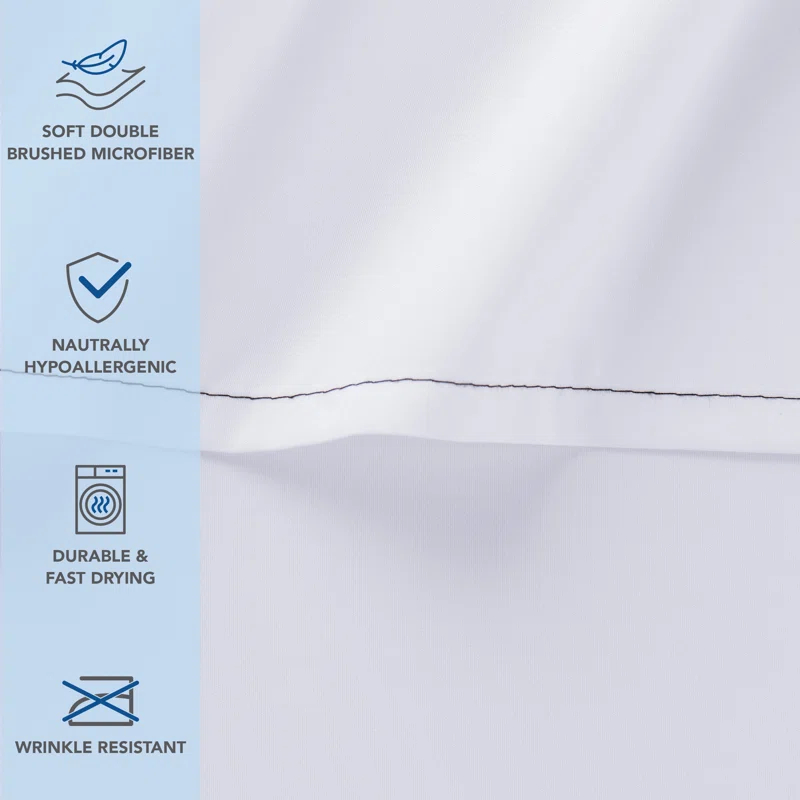 ArkwrightLLC Host & Home Soft Brushed Hypoallergenic Microfiber Flat Sheets - Pack of 6 (Set of 6)