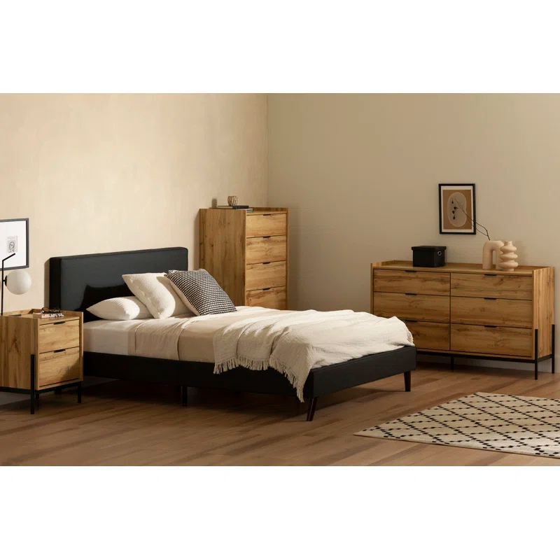 South Shore Milton Queen Complete Upholstered Bed