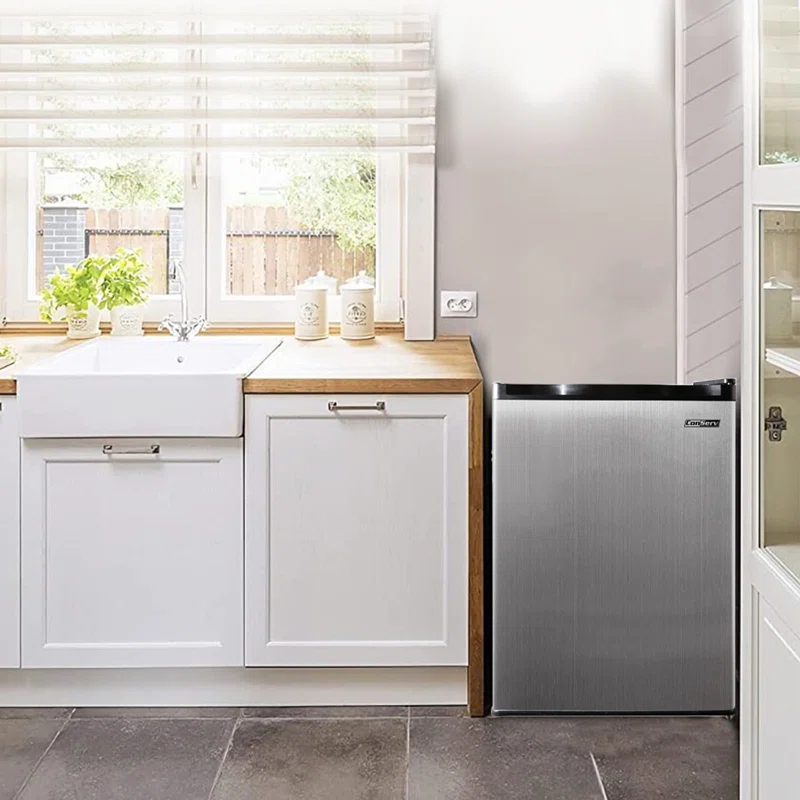 Equator Advanced Appliances Conserv 20in STAINLESS Compact Refrigerator 4.5cF Reversible Door 110V