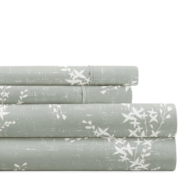 IEnjoy Home 4 Piece Delicate Details Pattern Sheet Set