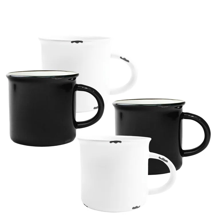 Canvas Home Tinware Stoneware Coffee Mug 16oz (Set of 4)