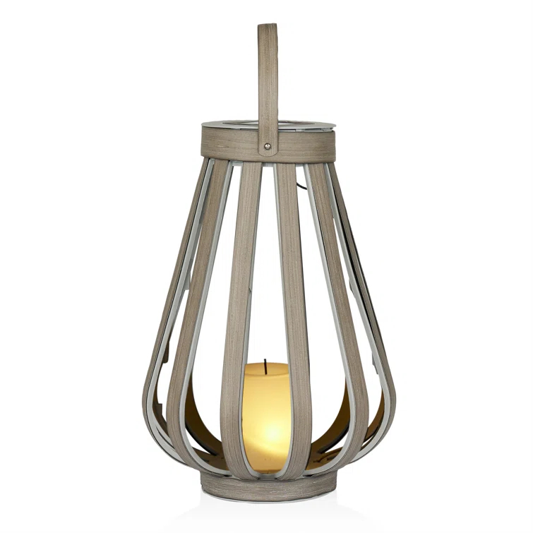 Alpine Solar Decorative Plastic Lantern w/ LED Light