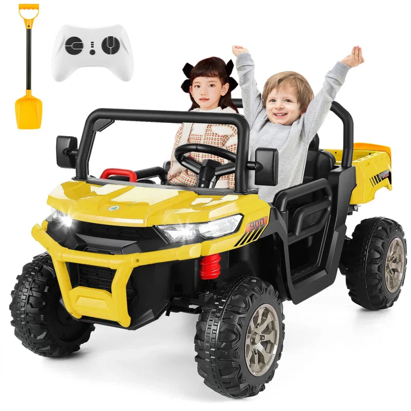 Himimi Delia Himimi 24 Voltage  Ride On Dump Truck, 2 Seater Kids UTV with Electric Dump Bed, Remote Control