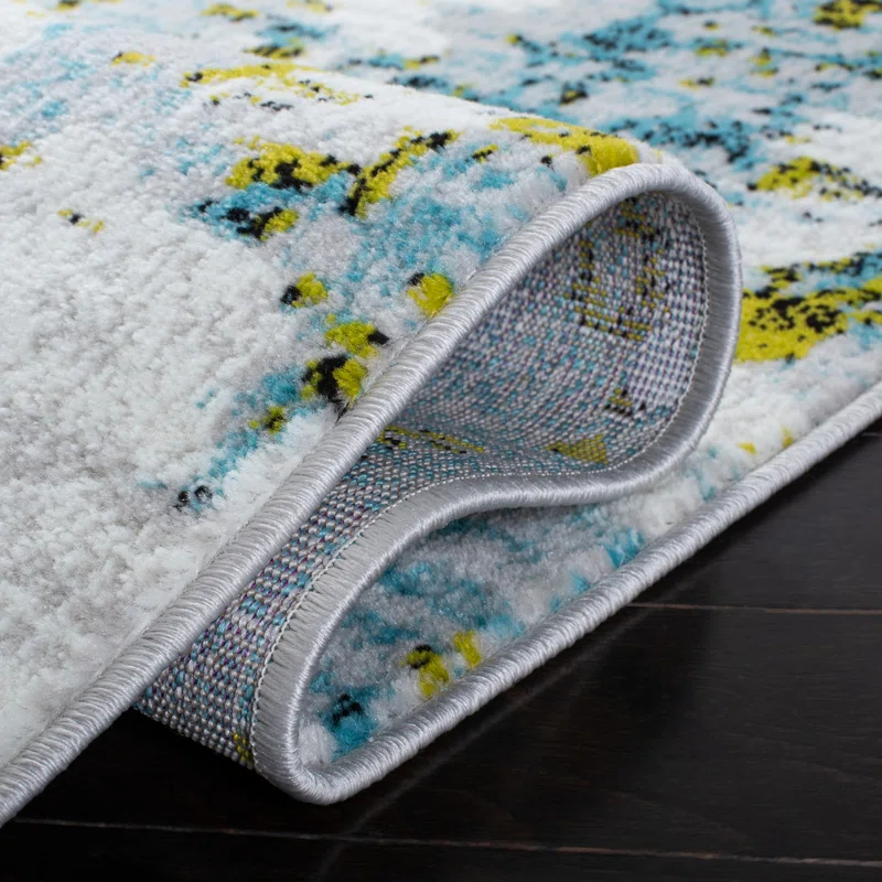 Trent Austin Design® Hollman Abstract Teal/Green/White Area Rug