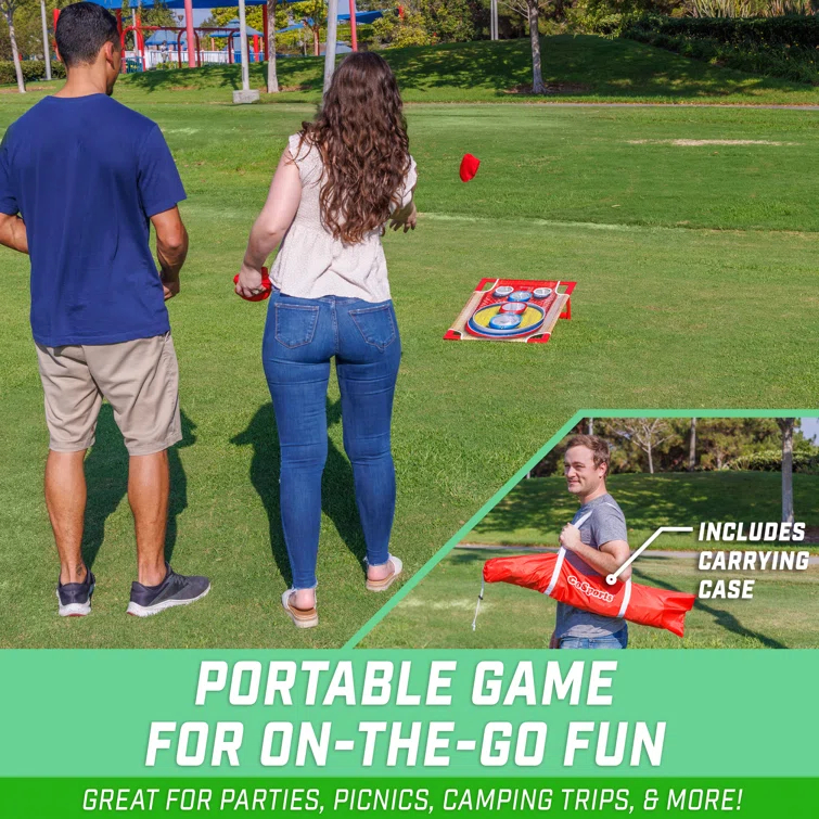GoSports Gosports Cornhole Bean Bag Toss Game - Includes 1 Target, 8 Bean Bags, And Carrying Case