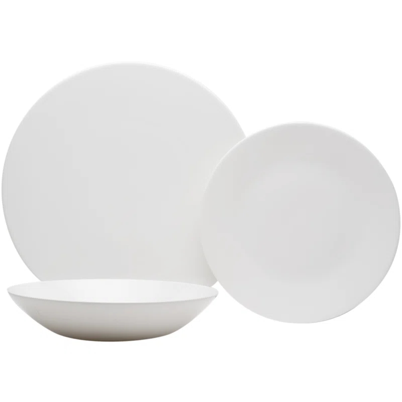 Red Vanilla Red Vanilla Extreme Round 6 Pieces 8.5" Bone China Salad or Dessert Plate Set