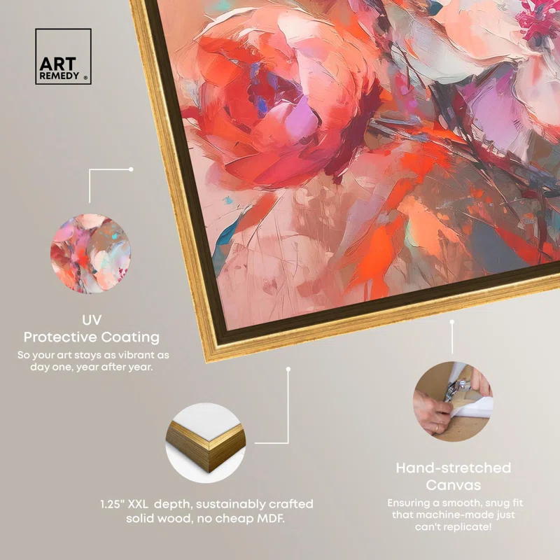 Art Remedy Romance Canvas Peach Boho Wall Art by Art Remedy