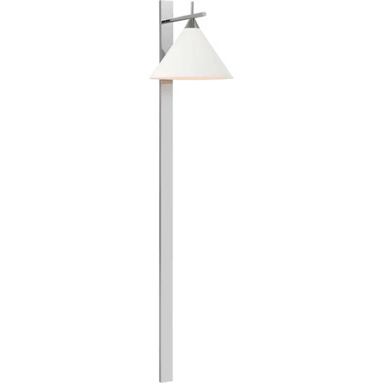 Cleo Chrome and Black Statement Sconce with Dimmable Feature