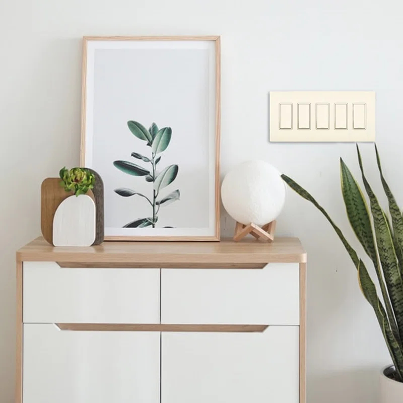Legrand Radiant 5-Gang Decorator Rocker Screwless Wall Plate & Reviews | Wayfair