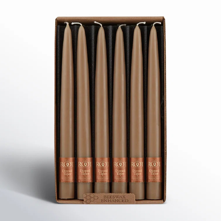12 Piece Unscented Taper Candle Set