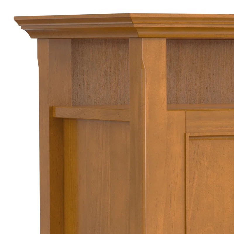 Simpli Home Amherst 54"W Solid Wood TV Stand for TVs up to 60" with Adjustable Shelves