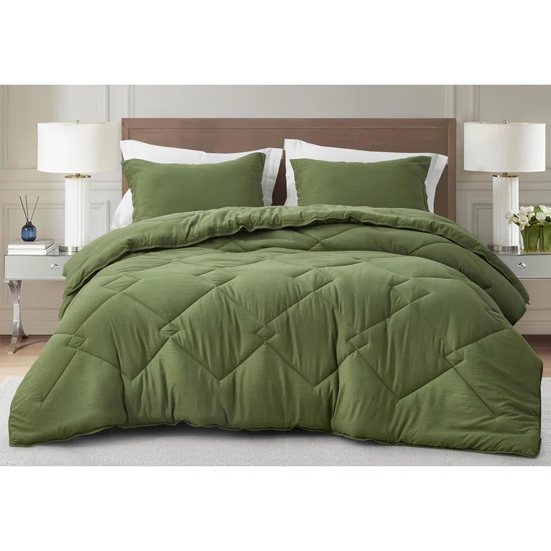 Chezmoi Collection Logan Solid Comforter Set