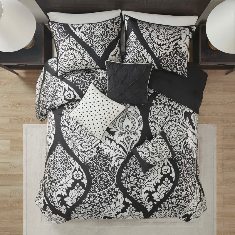 Madison Park Vienna 7 Piece Cotton Printed Comforter Set