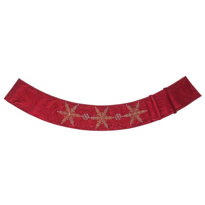 Snowflakes Handmade Adjustable Velvet Christmas Tree Collar