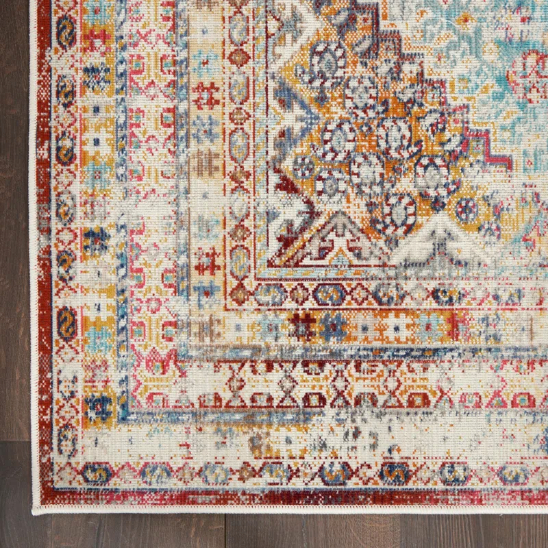 Kelly Clarkson Home Kinsley Oriental Ivory/Navy/Rust Area Rug