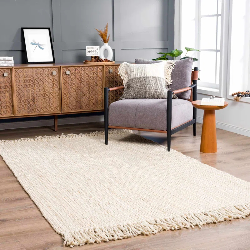 Hauteloom Moncton Handmade Jute/Sisal Beige Area Rug