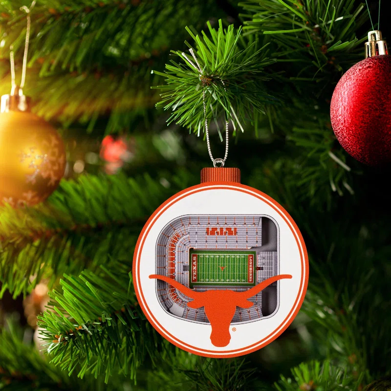 YouTheFan Wood Sports Holiday Shaped Ornament