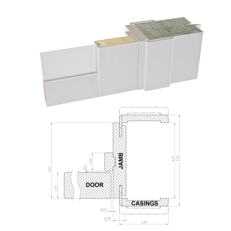 Felicia Clear Glass French White Doors with Installation Hardware Kit