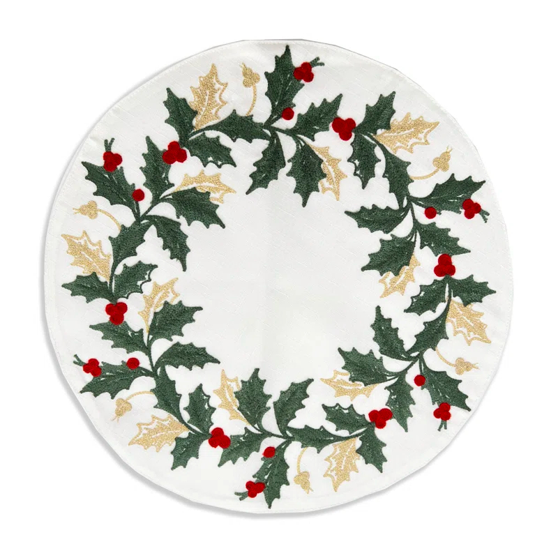 Lenox Lenox Holiday Embroidered Placemat 4 Pack Set (Set of 4)