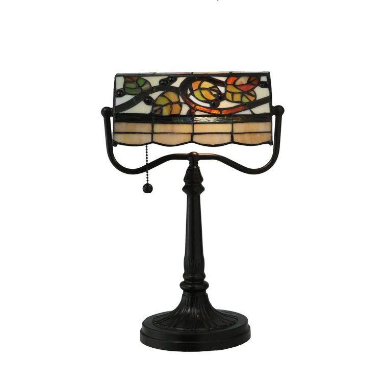 Meyda Lighting Meyda Tiffany & Stained Glass Metal Bankers Lamp