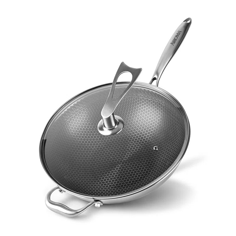 Aroma Aroma Housewares Non-Stick Stainless Steel Wok