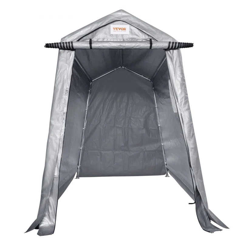 VEVOR Heavy Duty Waterproof 6 ft. W x 8 ft. D Polyethylene Portable Storage Shed | Wayfair