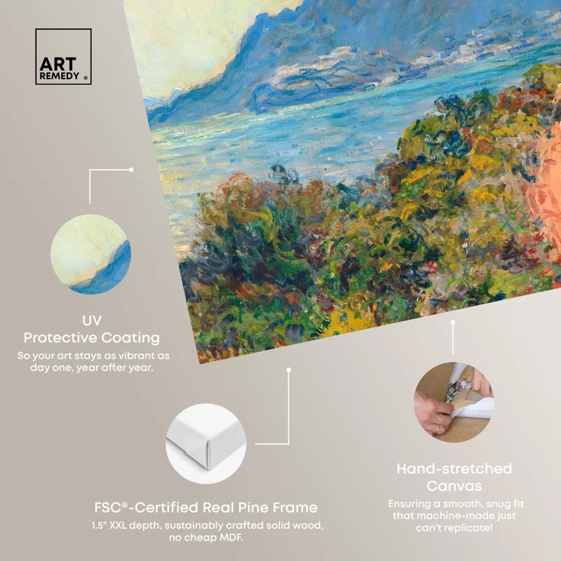 Art Remedy Monet's Monaco Coastal Wall Art by Art Remedy