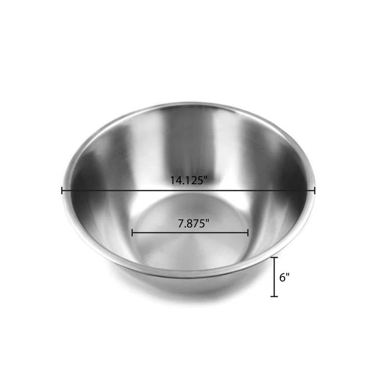 Fox Run Brands Fox Run Brands Large Mixing Bowl, Stainless Steel, 10.75-Quart