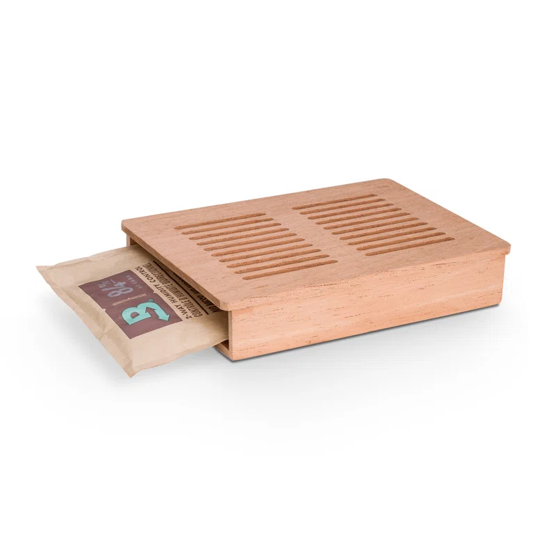 Newair Newair x Boveda 500 Count Electric Humidor, Spanish Cedar Shelves, Temperature Control,Cigar Humidor
