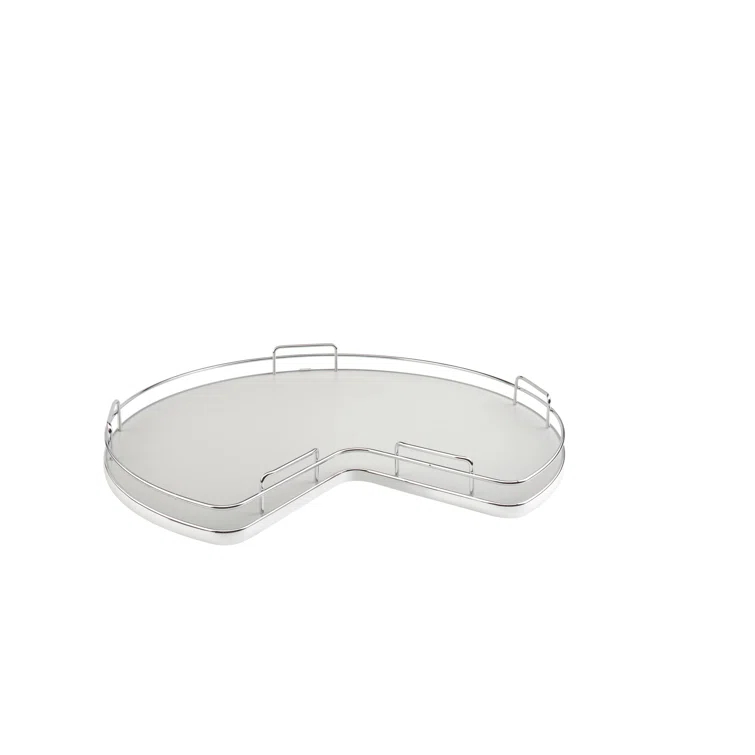 Rev-A-Shelf Rev-A-Shelf Solid Surface Kidney Lazy Susan for Corner Base Cabinet with Swivel Bearing