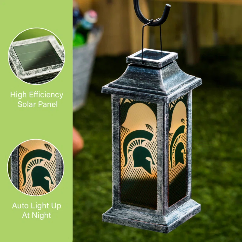 Evergreen Enterprises, Inc NCAA Team 10'' Solar Powered Outdoor Lantern