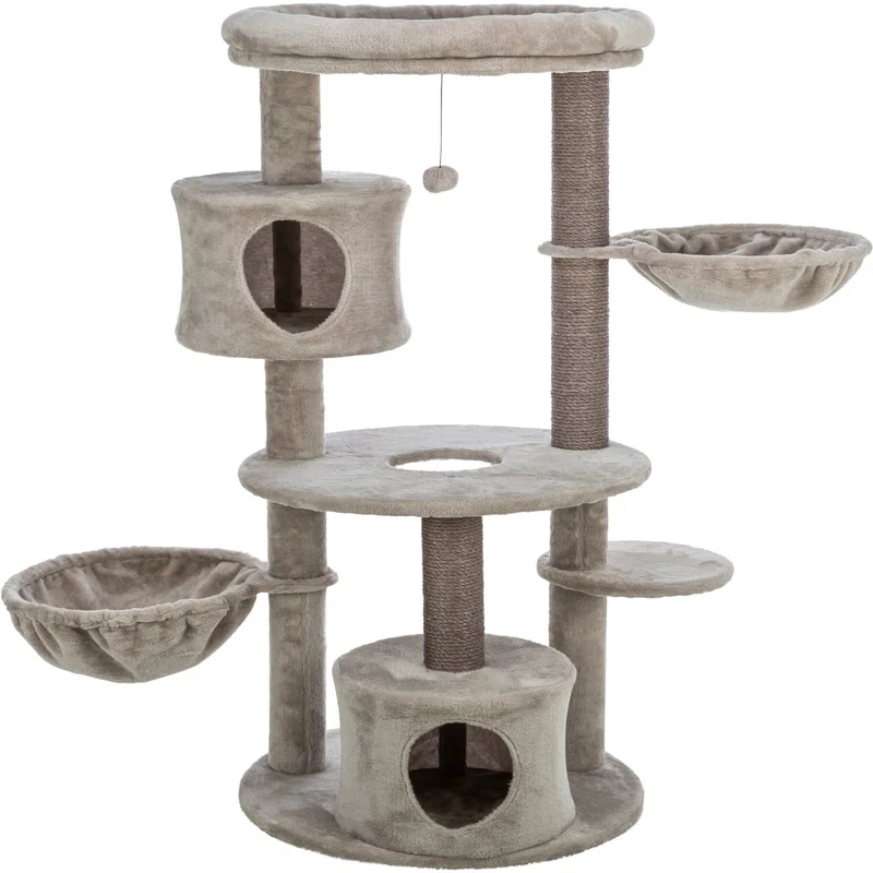 TRIXIE TRIXIE Anna 50-in Cat Tree, Jute Scratching Posts, Cat Tower with Condos, Hammocks, Platforms, Hanging Cat Toy