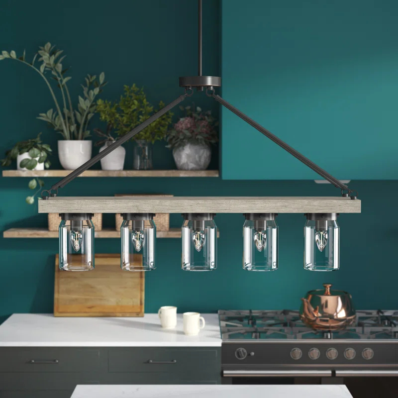 Devon Park 5 - Light Kitchen Island Linear Pendant