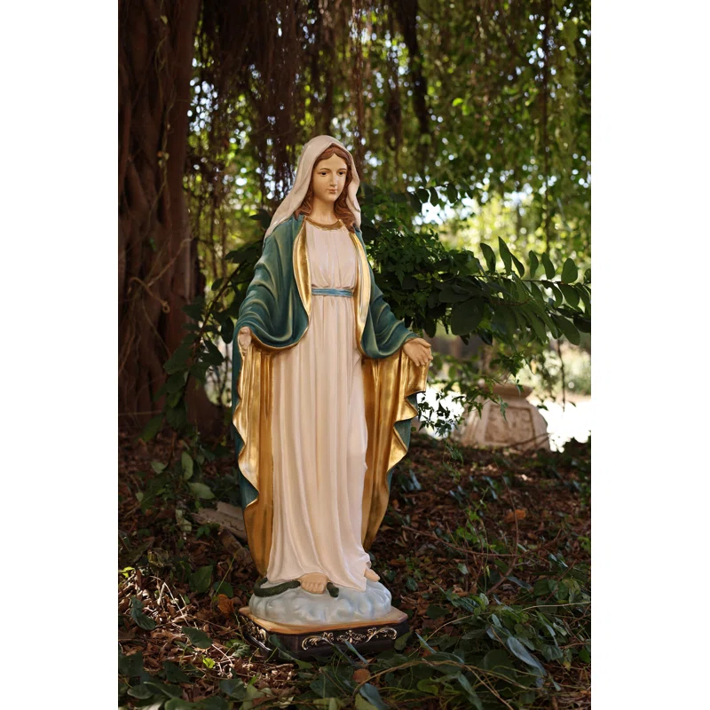 Hi-Line Gift Ltd. Virgin Mary Figure Statue Religious Decor Indoor/Outdoor