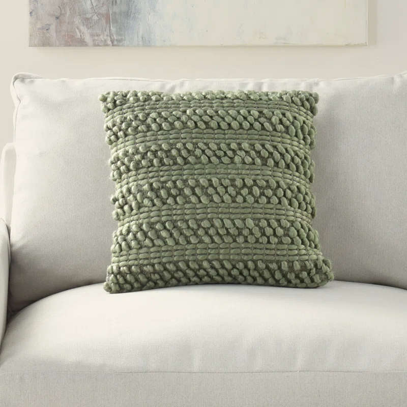 Mina Victory Striped Throw Pillow With Texture