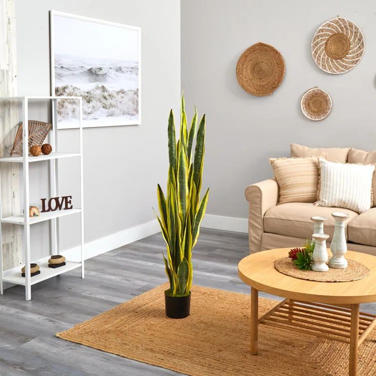 Primrue Faux Snake Plant (Sansevieria) Tree in Planter