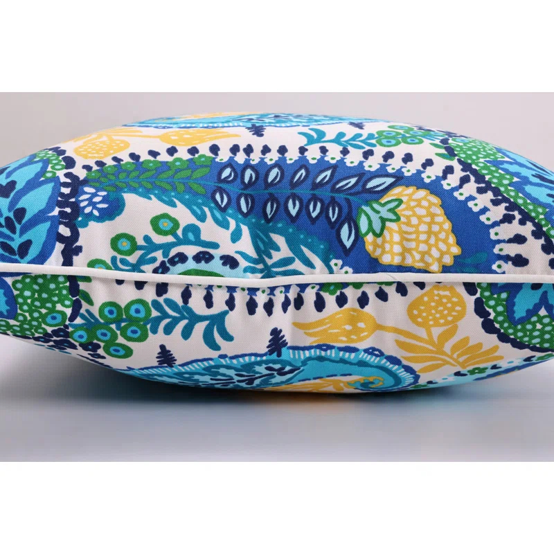 Pillow Perfect Paisley Indoor/Outdoor Throw Pillow (Set of 2)