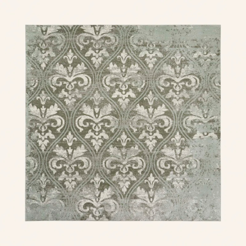 Ophelia & Co. Mccay Abtract Neutral Gray Area Rug