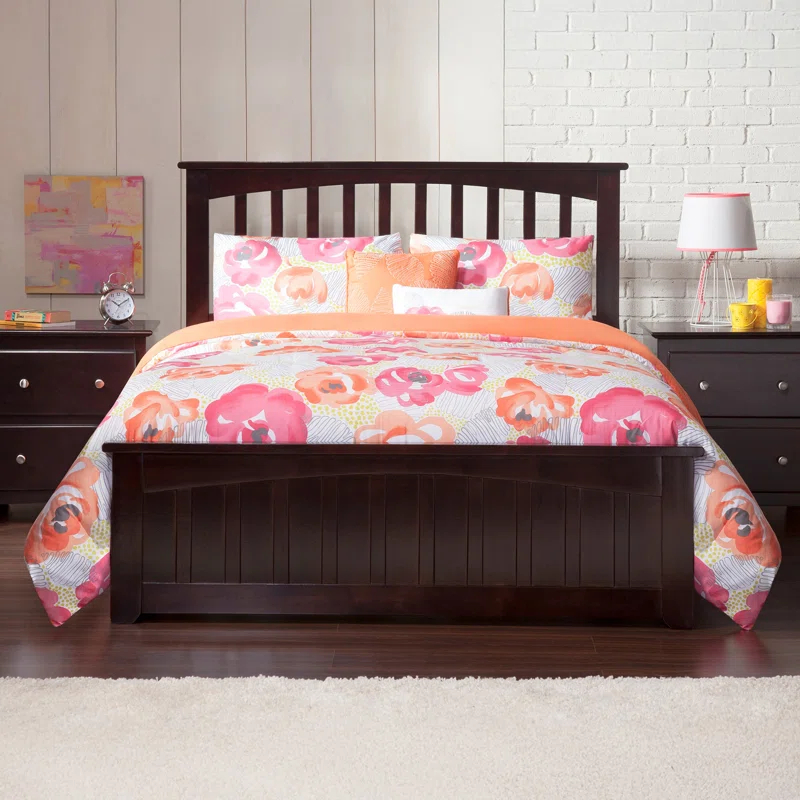 AFI Furnishings Mission Low Profile Solid Wood Platform Bed with Matching Footboard