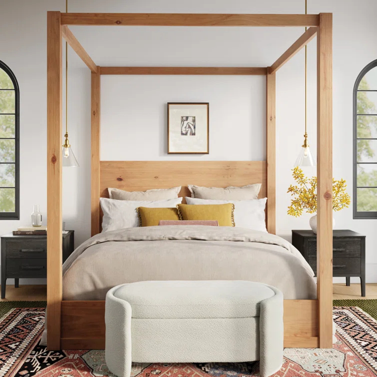 Modica Solid Wood Canopy Bed