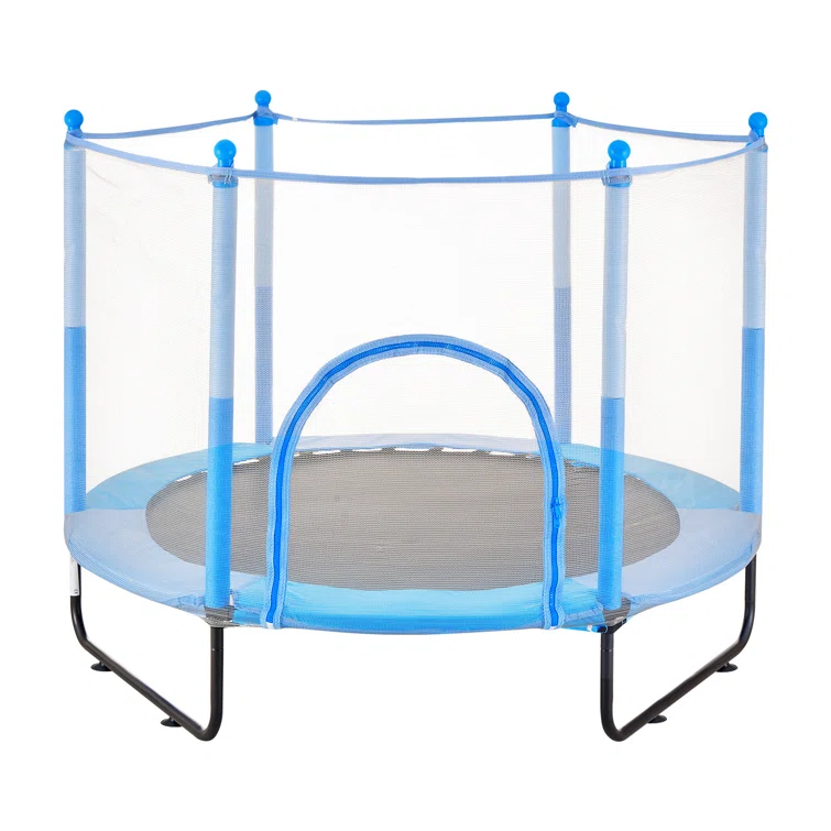 VEVOR 60" Trampoline for Kids Mini Toddler Trampoline with Net Indoor Outdoor