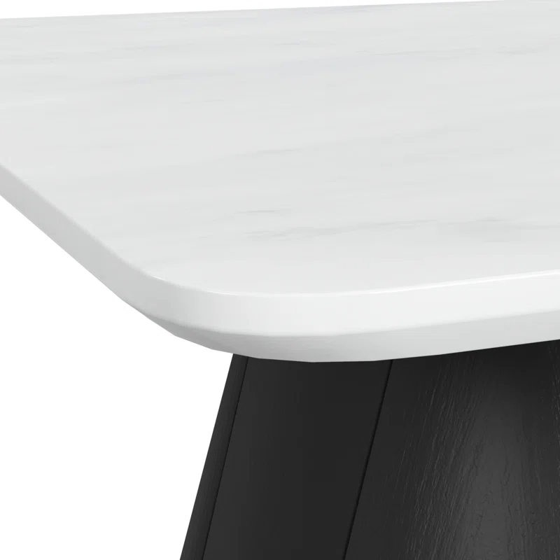 Picket House Furnishings Picket House Furnishings Yuri 2PC Occasional Table Set In White And Black-Coffee Table & End Table