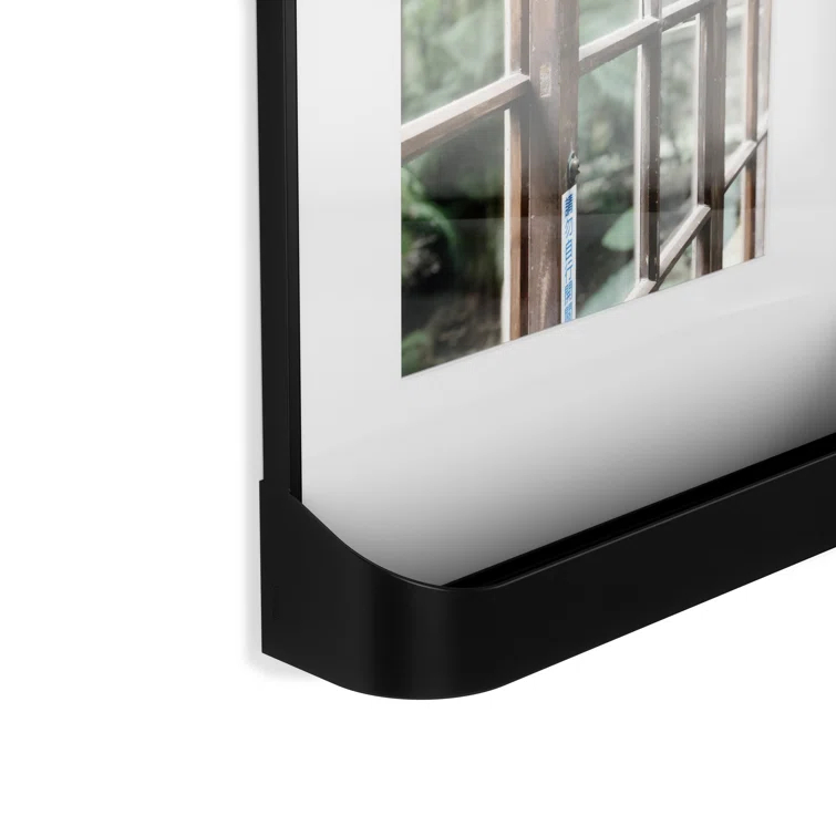 Hokku Designs Downey Black Picture Frame - Set of 5 with Mat