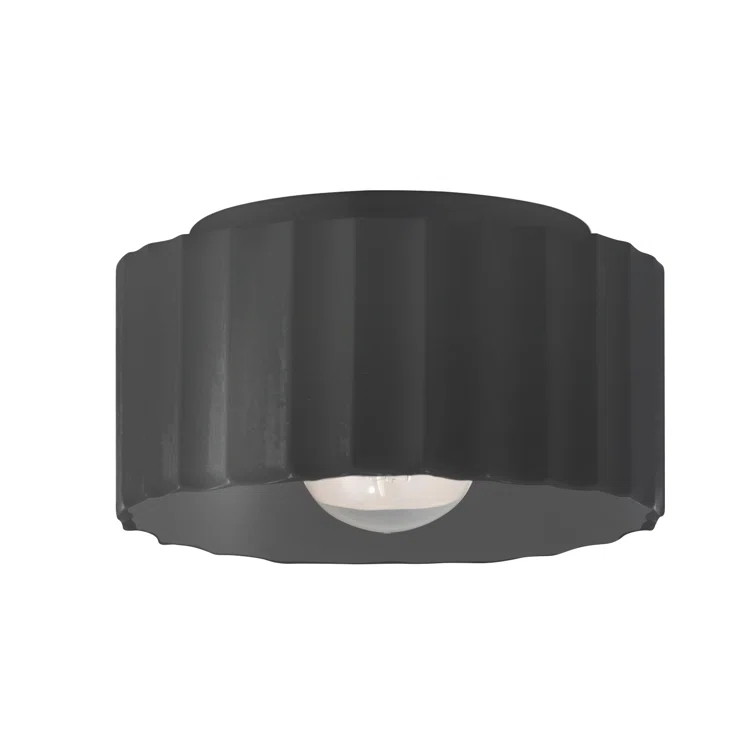 Radiance Carbon Matte Black 5" Indoor/Outdoor LED Flush Mount