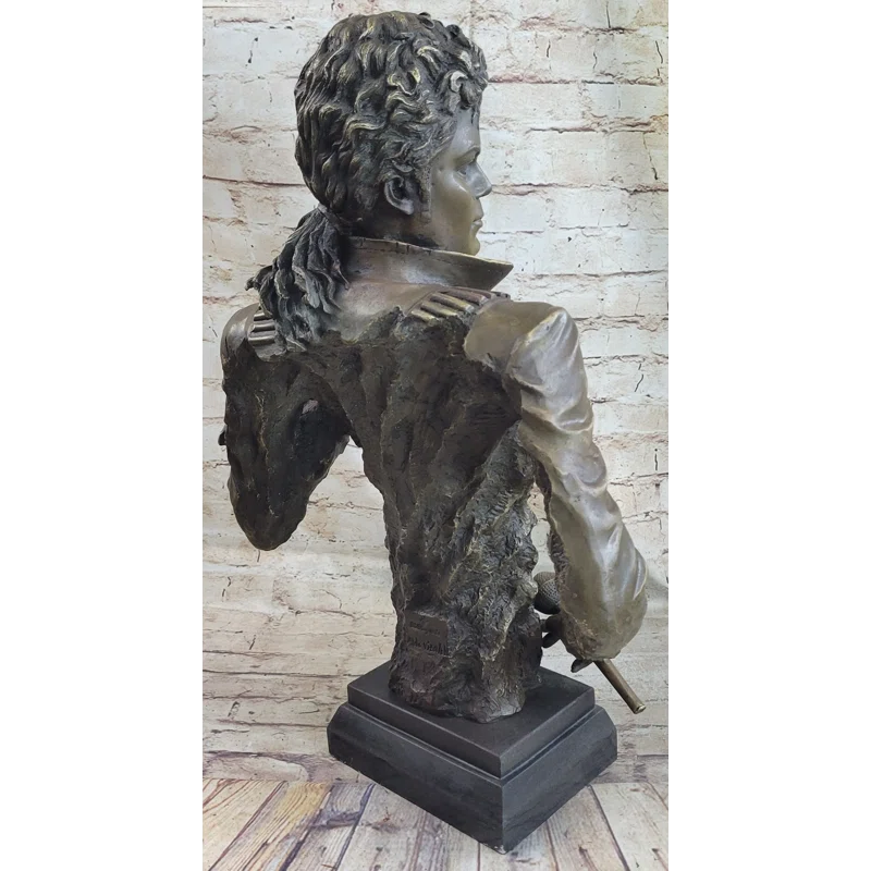 Red Barrel Studio® Michael Jackson Limited Edition Bronze Metal Sculpture King Of Pop By Aldo Vitaleh