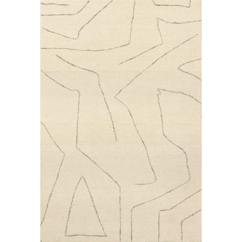 Latitude Run® Mulholland Textured Wool Area Rug Area Rug