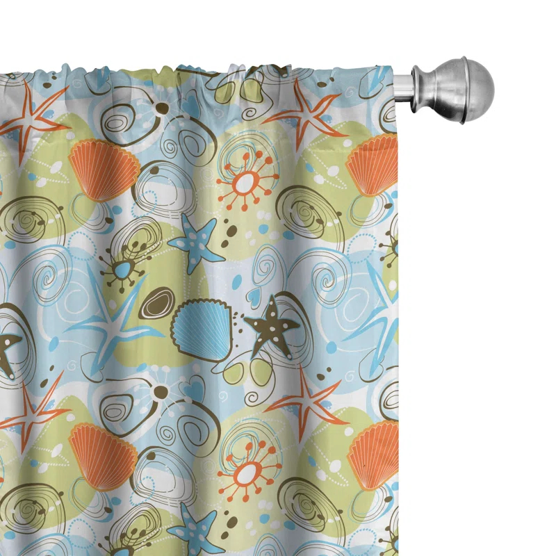 Semi-Sheer Rod Pocket Curtain Panels (Set of 2)