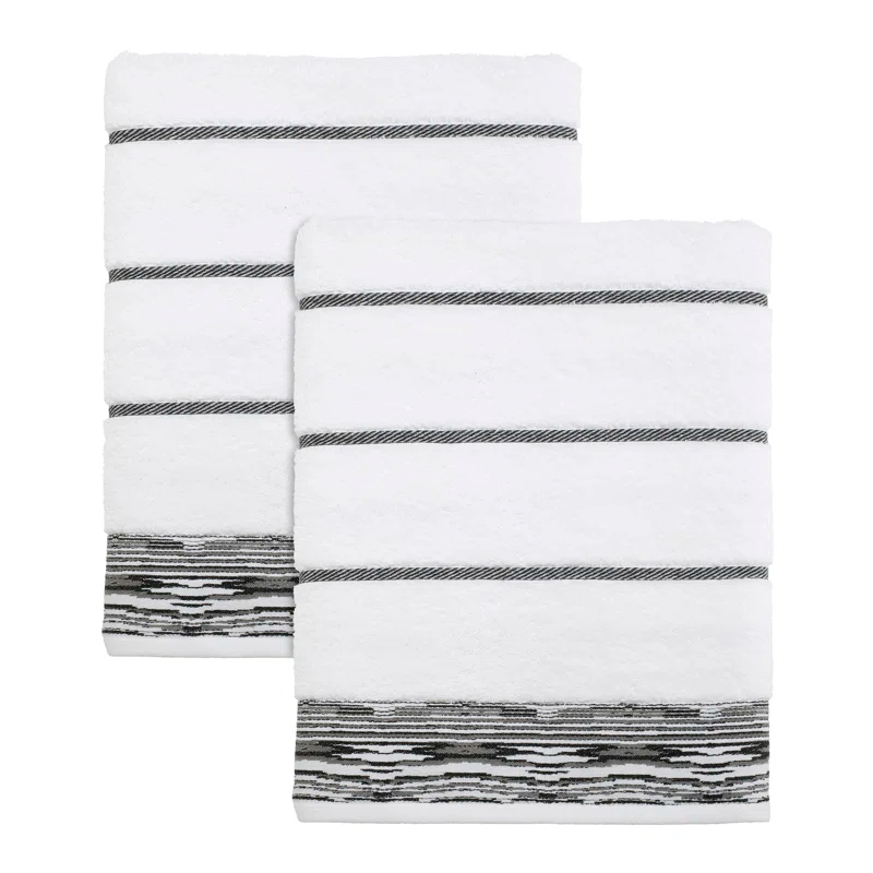 Nicole Miller Home Nicole Miller Sydney Cotton Honeycomb / Waffle Bath Towels