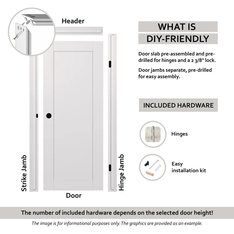 Belldinni Optima DIY-Friendly Paneled Manufactured Wood Interior Like A Prehung Door