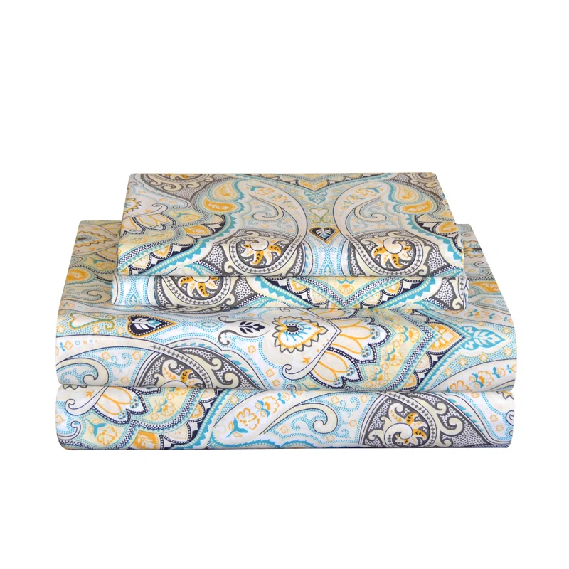 Pointehaven Percale Paisley Sheet Set